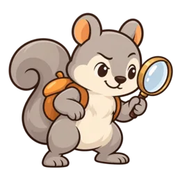 Binny looking closely, ready to help find supplies